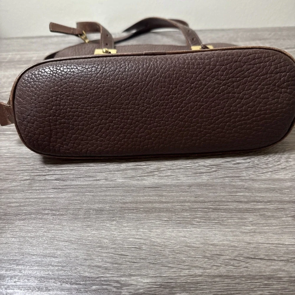 Vintage Dooney‎ & Bourke All-Weather Leather Purse Handbag Saddle Brown